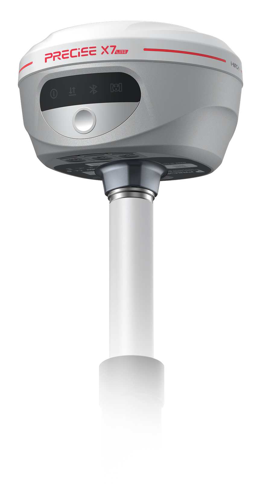 PRECISE X7 Lite RTK receiver mounted on a survey pole