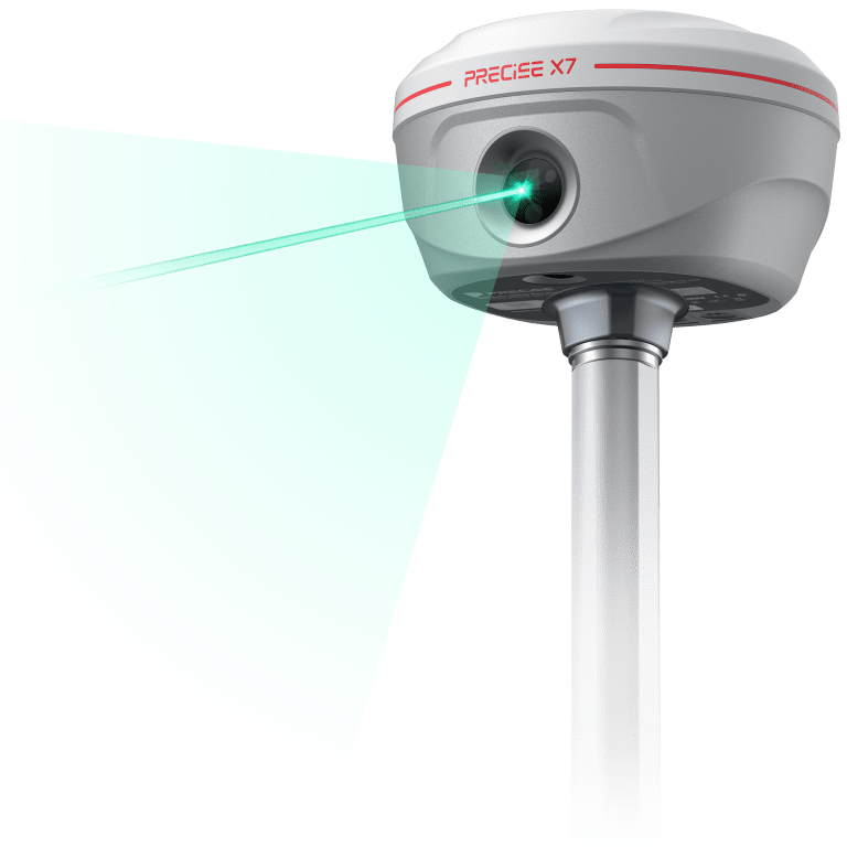 PRECISE X7 green laser beam illustration